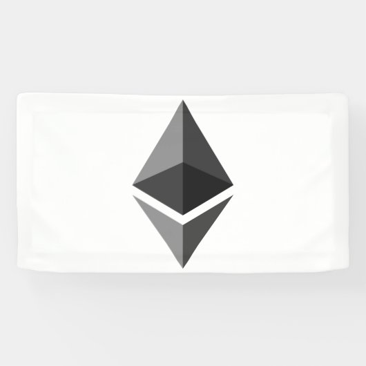 Ethereum Grau Icon 1.6x3 Vinyl Banner (Horizontal)