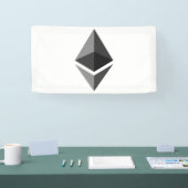 Ethereum Grau Icon 1.6x3 Vinyl Banner (Messe)