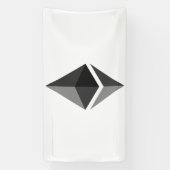 Ethereum Grau Icon 1.6x3 Vinyl Banner (Vertikal)