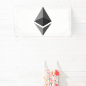 Ethereum Grau Icon 1.6x3 Vinyl Banner (InSitu)
