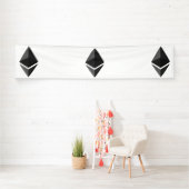 Ethereum Gray Icon 2.5x12 Vinyl Banner (Insitu)