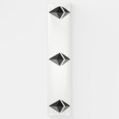Ethereum Gray Icon 2.5x12 Vinyl Banner (Vertikal)
