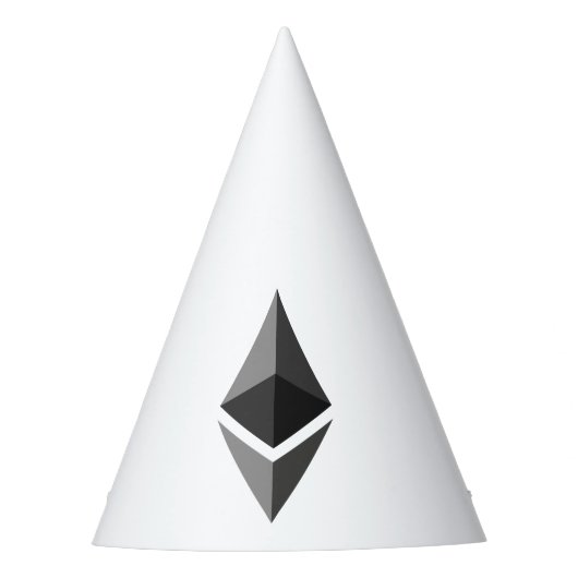 Ethereum Gray Icon Party Hat Partyhütchen (Vorderseite)