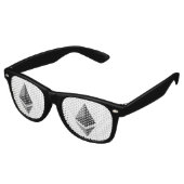 Ethereum Gray Icon Party Retro Sonnenbrille (Schrägansicht)