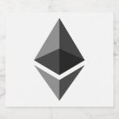 Ethereum Gray Icon Sparkling Weinkeller Schaumweinetikett (Einzelnes Label)