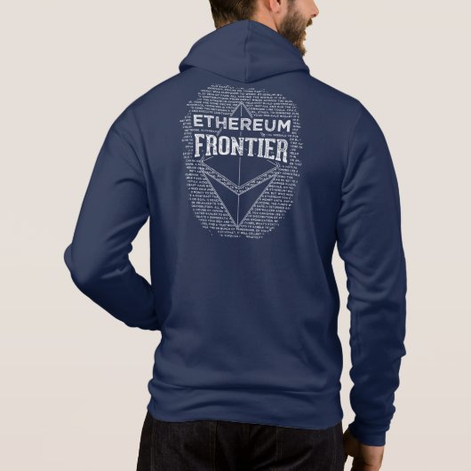 Ethereum GrenzSchmutzweiß auf Dunkelheit Hoodie (Rückseite)