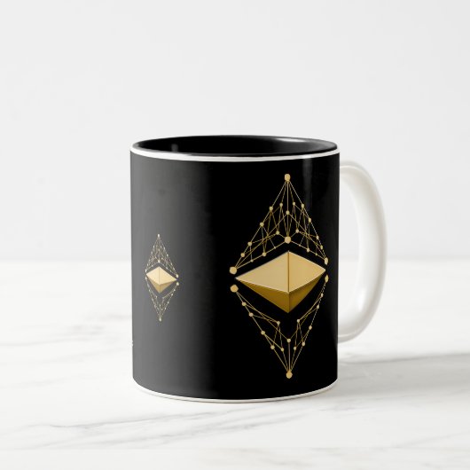 Ethereum Klassiker gemacht vom Gold Zweifarbige Tasse (VorderseiteRechts)