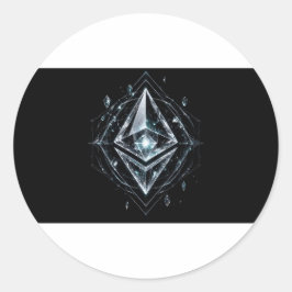 Ethereum-Kristallreliquie-Aufkleber Runder Aufkleber