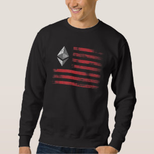 Ethereum Krypto Eth Kryptowährungsflagge Männer un Sweatshirt