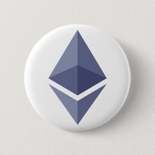 Ethereum Lila Crypto Symbol Button (Vorderseite)