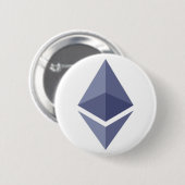 Ethereum Lila Crypto Symbol Button (Vorne & Hinten)