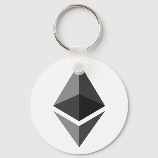 Ethereum Logo Schlüsselanhänger Einfache graue, we (Vorderseite)