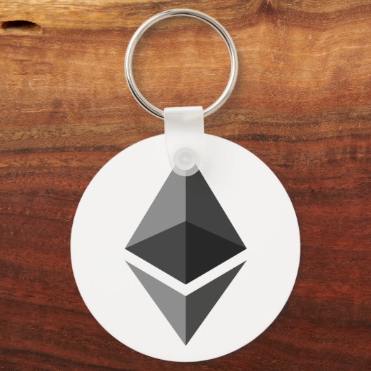 Ethereum Logo Schlüsselanhänger Einfache graue, we (Vorderseite)