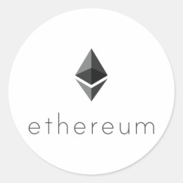 Ethereum Round Text Aufkleber