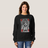 Ethereum Space Monkey Crypto Moon Kryptowährung E Sweatshirt (Vorne ganz)
