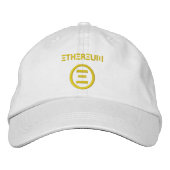 Ethereum Symbol Gold Baseball Cap Bestickte Baseballkappe (Vorderseite)