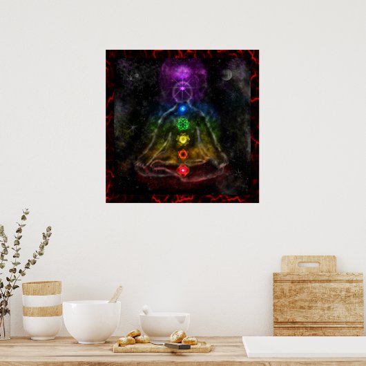 ETHERIC AURA CHAKRA POSTER (Küche)