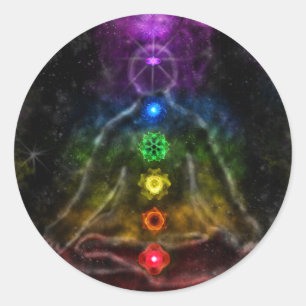 ETHERIC AURA CHAKRA RUNDER AUFKLEBER
