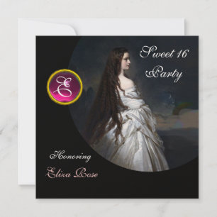ETHERNALE SCHÖNHEIT, SCHWEET 16,PINK,SCHWARZ,WEISS EINLADUNG