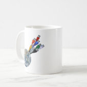 Ethernet-Netzwerk vernetzte Erde Kaffeetasse (Vorderseite Links)