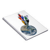 Ethernet-Netzwerk vernetzte Erde Notizblock (Rechte Seite)