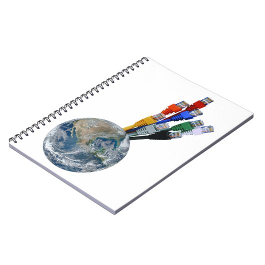 Ethernet-Netzwerk vernetzte Erde Notizblock (Linke Seite)