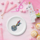 Ethernet-Netzwerk vernetzte Erde Pappteller (Party)