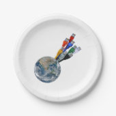 Ethernet-Netzwerk vernetzte Erde Pappteller (Vorderseite)