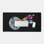 Ethernet-Netzwerk vernetzte Erde Schreibtischunterlage (Tastatur & Maus)