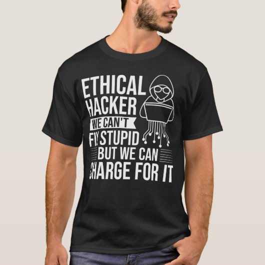 Ethical Hacker Certified Computer Hacking Password T-Shirt (Vorderseite)