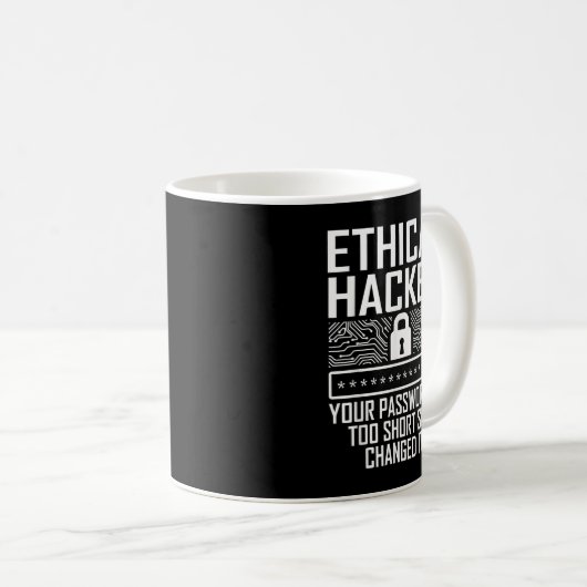 Ethical Hacker Changed Cybersecurity IT Pen Tester Kaffeetasse (VorderseiteRechts)