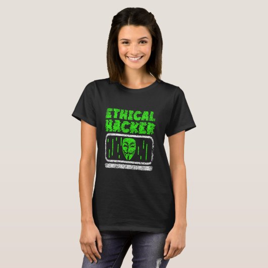 Ethical Hacker Hack Hacking Computer It Hacker T-Shirt (Vorne ganz)