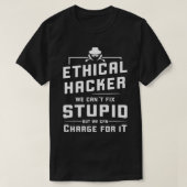 Ethical Hacker White Hat Hacker Cybersecurity T-Shirt (Design vorne)