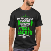 Ethical Hacker Workout Cybersecurity IT Pen Tester T-Shirt (Vorderseite)