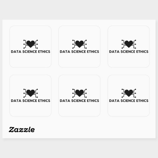 Ethik der Datenwissenschaften Quadratischer Aufkleber (Blatt)