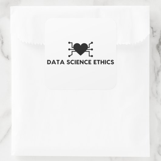 Ethik der Datenwissenschaften Quadratischer Aufkleber (Tasche)