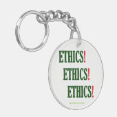 "Ethik! Ethik! Ethik!" Schlüsselanhänger (Vorderseite links)