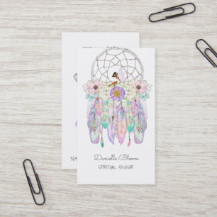 Ethik-Feendre catcher Boho-Pfeile Federn Visitenkarte