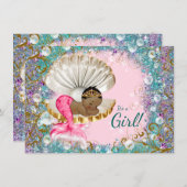 Ethik Mermaid Baby Shower Einladungen (Vorne/Hinten)