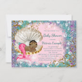 Ethik Mermaid Baby Shower Einladungen (Rückseite)