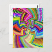 Ethinisch Funky Colors Postkarte (Vorne/Hinten)
