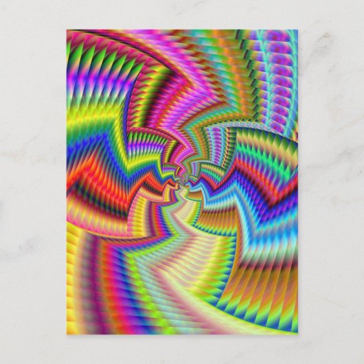 Ethinisch Funky Colors Postkarte (Vorderseite)