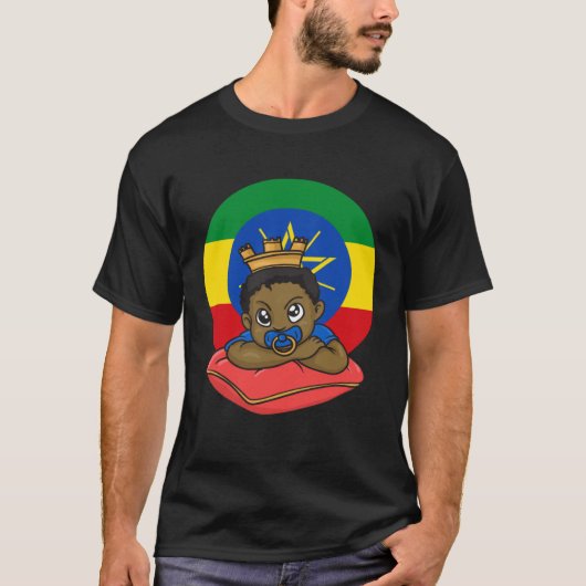 Ethiopia Ethiopian Africa Flag Proud Melanin Princ T-Shirt (Vorderseite)