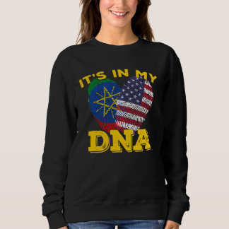 Ethiopia Ethiopians Africa Flag Proud DNA American Sweatshirt