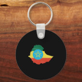 Ethiopia flag and map schlüsselanhänger (Vorderseite)