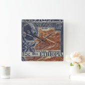 Ethiopia Haile Selassie Rasta Jah Rastafari Roots Quadratische Wanduhr (Zuhause)