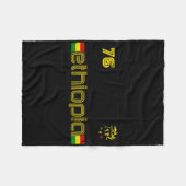 Ethiopia -reggae Rastafari Jamaica Footll Soccer S Fleecedecke (Vorderseite (Horizontal))