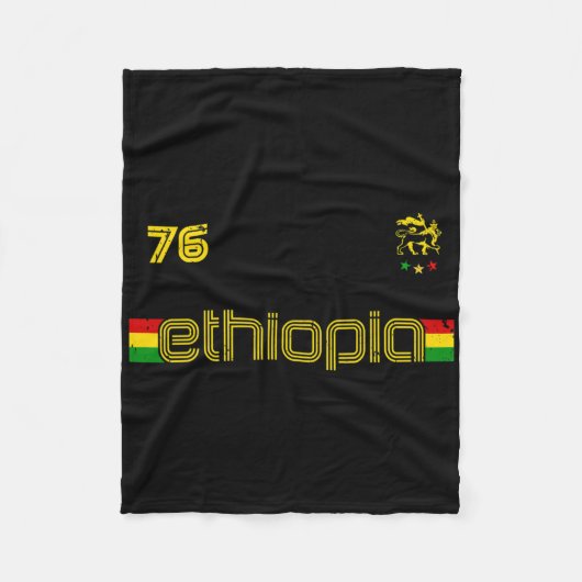 Ethiopia -reggae Rastafari Jamaica Footll Soccer S Fleecedecke (Vorderseite)