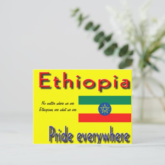 Ethiopia-Stolz Postkarte (Stehend Vorderseite)