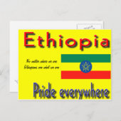 Ethiopia-Stolz Postkarte (Vorne/Hinten)